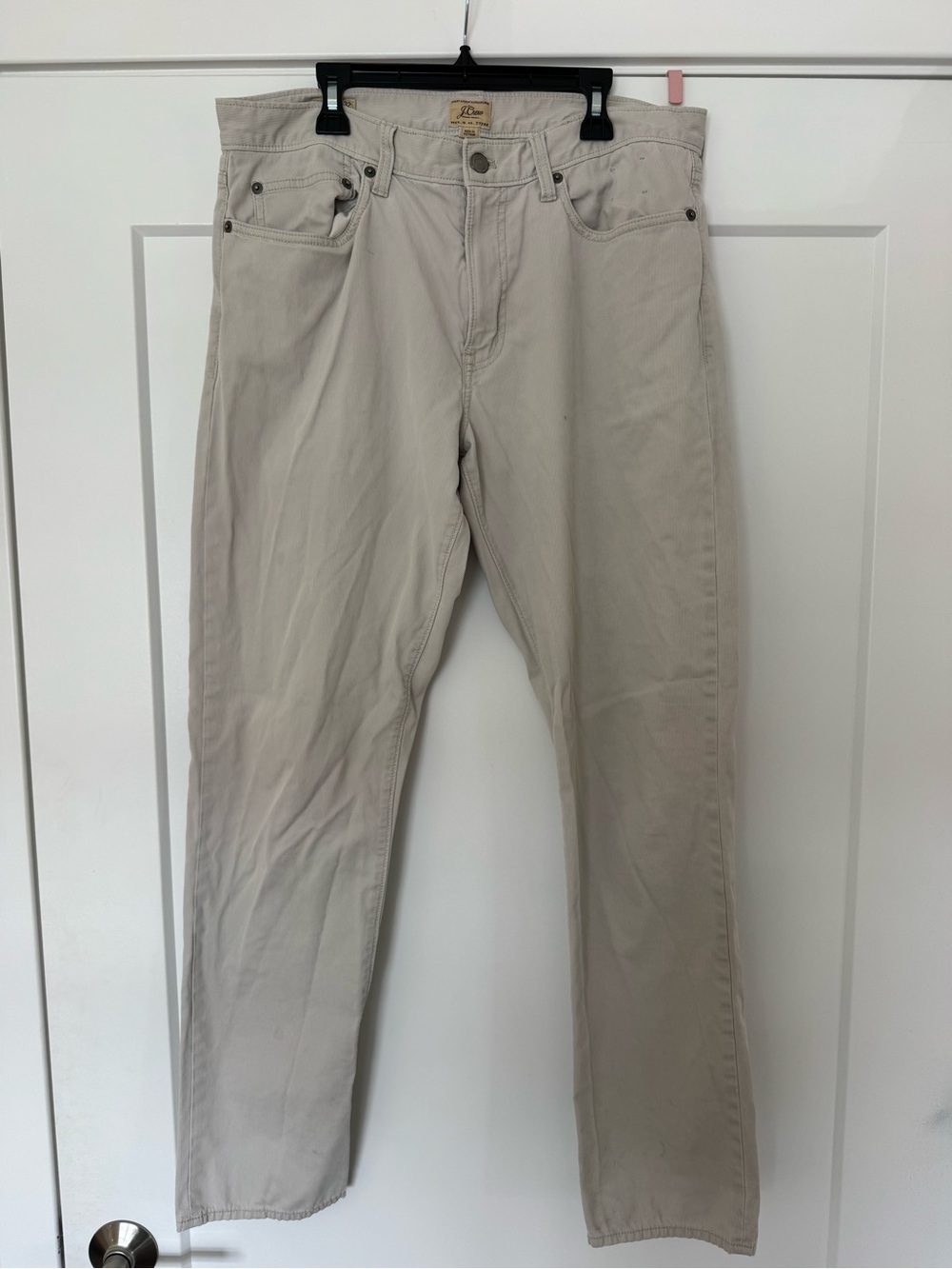 J. Crew Straight-Leg Jeans in Light Beige
